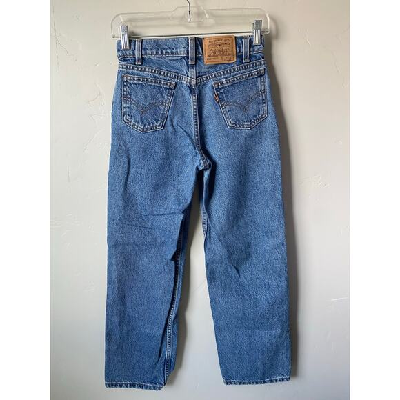 Vintage 550 Orange Tag Levi Strauss Girls Size 14 Relaxed Fit Jeans- 100% Cotton - Picture 3 of 11